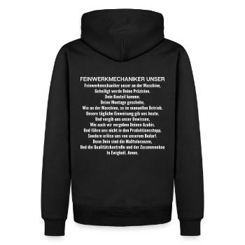 Feinwerkmechaniker Precision Machinist - Männer Premium Bio Hoodie - Schwarz - Hinten - Nico (187cm)