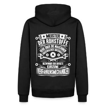 Verfahrensmechaniker Verfahrensmechanikerin - Männer Premium Bio Hoodie - Schwarz - Hinten - Nico (187cm)