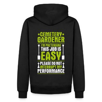 Friedhofsgärtner Jardinier du cimetière Friedhof - Sweat à capuche Premium bio Homme - noir - Dos - Nico (187cm)