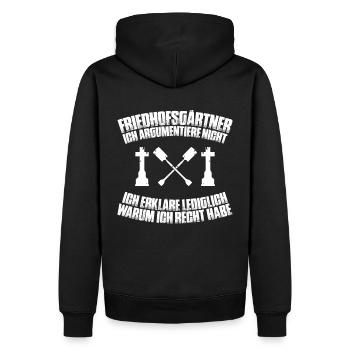 Friedhofsgärtner Friedhof Cemetery Gardener - Männer Premium Bio Hoodie - Schwarz - Hinten - Nico (187cm)