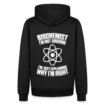 Biochemiker Biochimie Biochimie Biochimiste - Sweat à capuche Premium bio Homme - noir - Dos - Nico (187cm)
