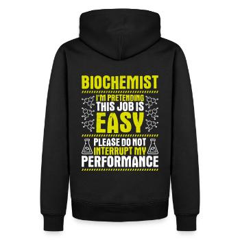 Biochemiker Biochemie Biochemistry Biochemist - Männer Premium Bio Hoodie - Schwarz - Hinten - Nico (187cm)