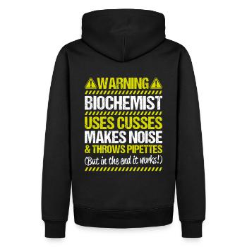 Biochemiker Biochimie Biochimie Biochimiste - Sweat à capuche Premium bio Homme - noir - Dos - Nico (187cm)