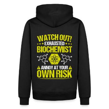 Biochemiker Biochemie Biochemistry Biochemist - Männer Premium Bio Hoodie - Schwarz - Hinten - Nico (187cm)