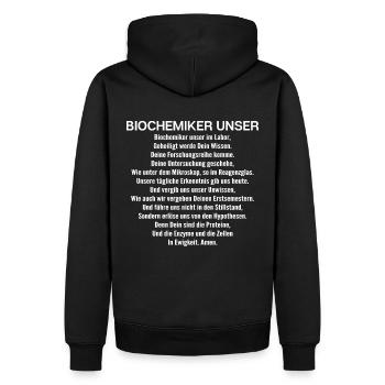 Biochemiker Biochimie Biochimie Biochimiste - Sweat à capuche Premium bio Homme - noir - Dos - Nico (187cm)