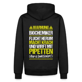 Biochemiker Biochimie Biochimie Biochimiste - Sweat à capuche Premium bio Homme - noir - Dos - Nico (187cm)