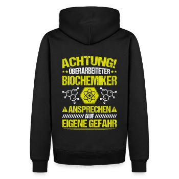 Biochemiker Biochemie Biochemistry Biochemist - Männer Premium Bio Hoodie - Schwarz - Hinten - Nico (187cm)