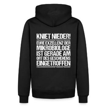 Mikrobiologie Mikrobiologe Biologie Biologe - Männer Premium Bio Hoodie - Schwarz - Hinten - Nico (187cm)