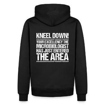 Mikrobiologie Mikrobiologe Biologie Biologe - Männer Premium Bio Hoodie - Schwarz - Hinten - Nico (187cm)