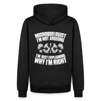 Microbiologie Microbiologiste Biologiste Biologiste - Sweat à capuche Premium bio Homme - noir - Dos - Nico (187cm)
