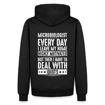 Microbiology Microbiologist Biology Biologist - Men’s Premium Organic Hoodie - black - Back - Nico (187cm)