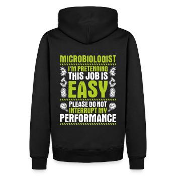 Microbiologie Microbiologiste Biologiste Biologiste - Sweat à capuche Premium bio Homme - noir - Dos - Nico (187cm)