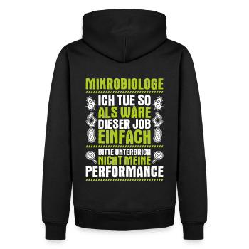 Mikrobiologie Mikrobiologe Biologie Biologe - Männer Premium Bio Hoodie - Schwarz - Hinten - Nico (187cm)