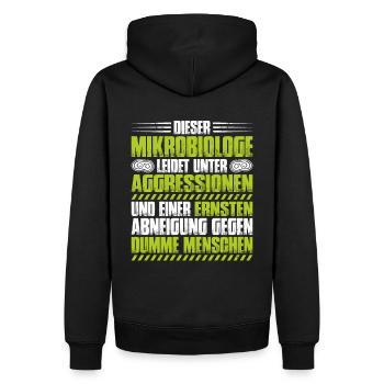 Mikrobiologie Mikrobiologe Biologie Biologe - Männer Premium Bio Hoodie - Schwarz - Hinten - Nico (187cm)
