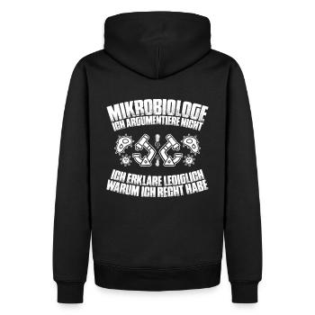 Mikrobiologie Mikrobiologe Biologie Biologe - Männer Premium Bio Hoodie - Schwarz - Hinten - Nico (187cm)