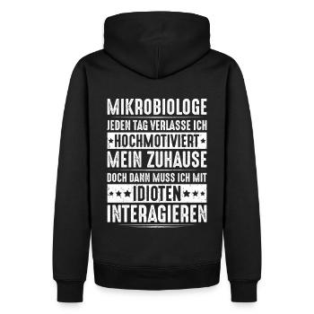 Mikrobiologie Mikrobiologe Biologie Biologe - Männer Premium Bio Hoodie - Schwarz - Hinten - Nico (187cm)