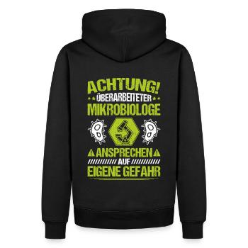 Mikrobiologie Mikrobiologe Biologie Biologe - Männer Premium Bio Hoodie - Schwarz - Hinten - Nico (187cm)