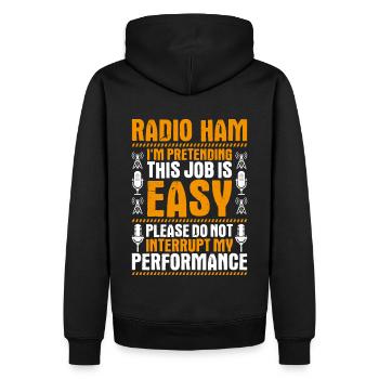 Amateurfunker Amateurfunk Radio Ham Amateur Radio - Sweat à capuche Premium bio Homme - noir - Dos - Nico (187cm)