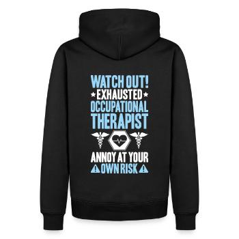 Ergotherapeut Ergotherapie Occupational Therapist - Männer Premium Bio Hoodie - Schwarz - Hinten - Nico (187cm)