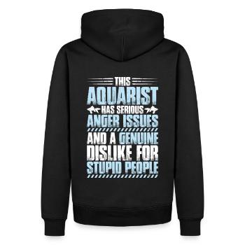 Aquaristique Aquariophile Aquarium Poissons Aquariophile - Sweat à capuche Premium bio Homme - noir - Dos - Nico (187cm)