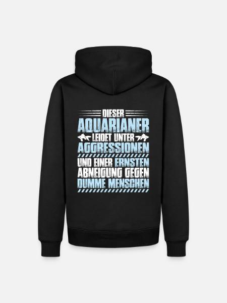 Aquaristik Aquarianer Aquarium Fische Aquarist - Männer Premium Bio Hoodie - Schwarz