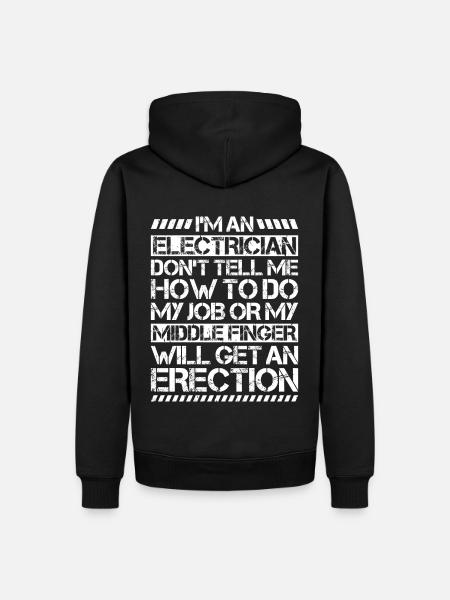 Electronics Electrician Electrician Lineman - Men’s Premium Organic Hoodie - black