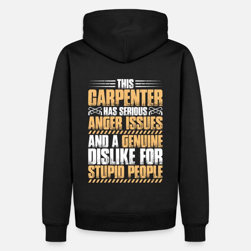 Zimmerer Zimmermann Zimmerei Charpentier Menuiserie - Sweat à capuche Premium bio Homme - noir