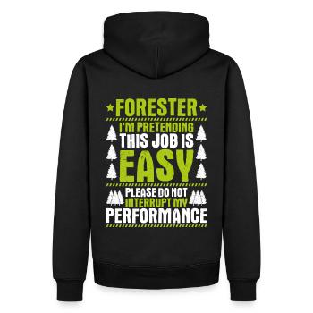 Forestier Forestier Forestier Travailleurs forestiers Forêt - Sweat à capuche Premium bio Homme - noir - Dos - Nico (187cm)