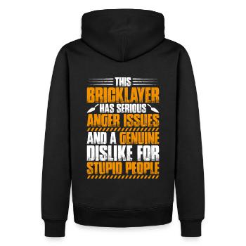 Master Masonry Masonry Bricklayer Mason - Men’s Premium Organic Hoodie - black - Back - Nico (187cm)