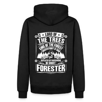 Forestier Forester Travailleurs forestiers forestiers - Sweat à capuche Premium bio Homme - noir - Dos - Nico (187cm)