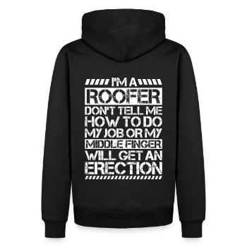 Roofer Roofing Roofing Roofing Roofers Roofing - Men’s Premium Organic Hoodie - black - Back - Nico (187cm)