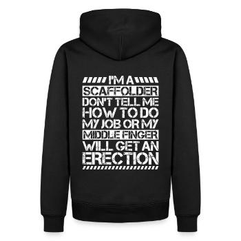 Échafaudage Échafaudage Échafaudage - Sweat à capuche Premium bio Homme - noir - Dos - Nico (187cm)