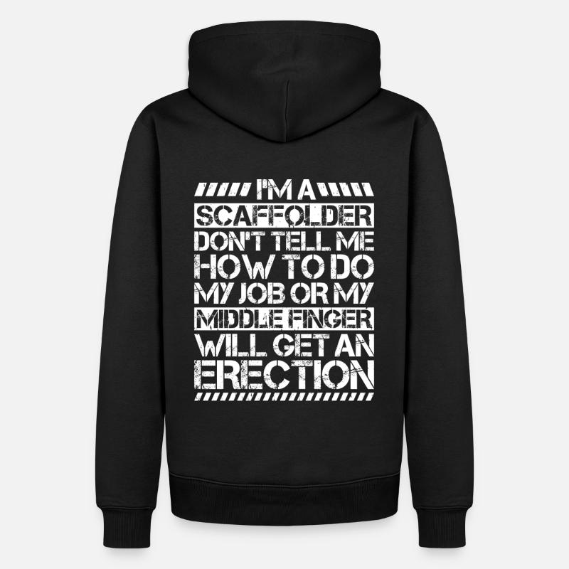 Échafaudage Échafaudage Échafaudage - Sweat à capuche Premium bio Homme - noir