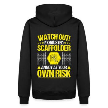 Échafaudage Échafaudage Échafaudage Assembleur d’échafaudage Échafaudage - Sweat à capuche Premium bio Homme - noir - Dos - Nico (187cm)
