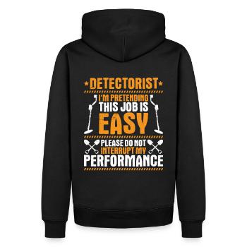 Détecteur Sondler Détecteur de métaux - Sweat à capuche Premium bio Homme - noir - Dos - Nico (187cm)