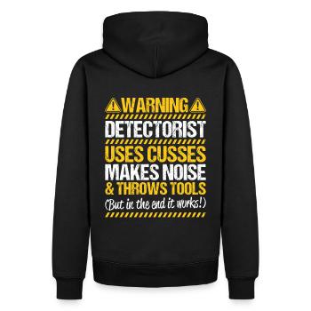 Détecteur Sondler Détecteur de métaux - Sweat à capuche Premium bio Homme - noir - Dos - Nico (187cm)