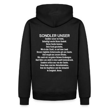 Sondengänger Sondler Metalldetektor Detectorist - Männer Premium Bio Hoodie - Schwarz - Hinten - Nico (187cm)