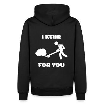 I KEHR FOR YOU - Männer Premium Bio Hoodie - Schwarz - Hinten - Nico (187cm)