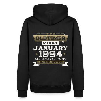 30th birthday classic car January vintage 1994 - Men’s Premium Organic Hoodie - black - Back - Nico (187cm)