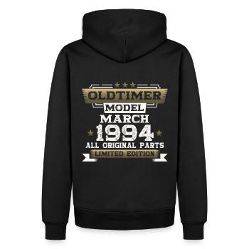 30th Birthday Classic Car March Vintage 1994 - Men’s Premium Organic Hoodie - black - Back - Nico (187cm)