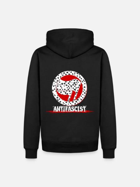 Antifaschistische Blumen Antifa Alerta - Männer Premium Bio Hoodie - Schwarz