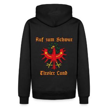 Auf zum Schwur - Männer Premium Bio Hoodie - Schwarz - Hinten - Nico (187cm)