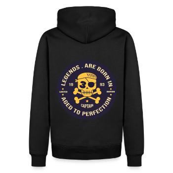 anniversaire né en 1993 - Sweat à capuche Premium bio Homme - noir - Dos - Nico (187cm)