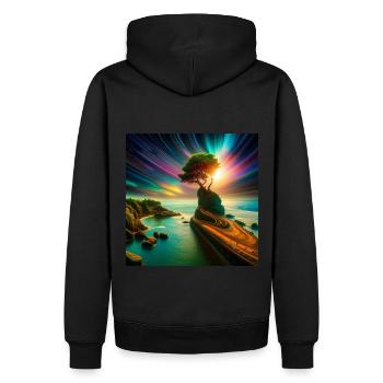 Enchanted Beauty - Männer Premium Bio Hoodie - Schwarz - Hinten - Nico (187cm)