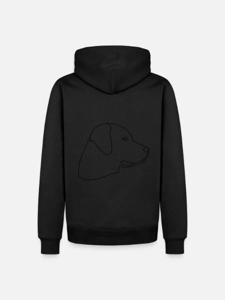 Hund - Männer Premium Bio Hoodie - Schwarz