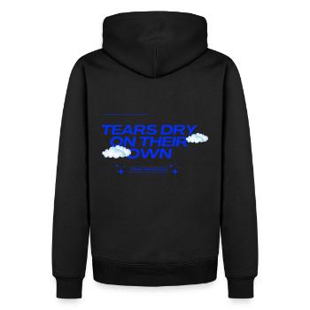 Tears dry on their own - Männer Premium Bio Hoodie - Schwarz - Hinten - Nico (187cm)