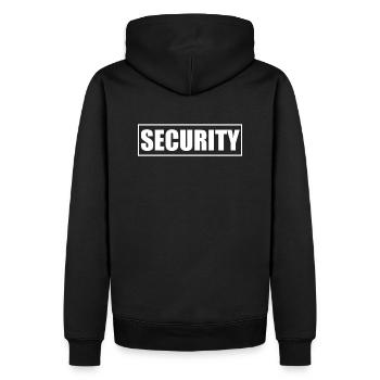 Videur de service de sécurité service de sécurité - Sweat à capuche Premium bio Homme - noir - Dos - Nico (187cm)