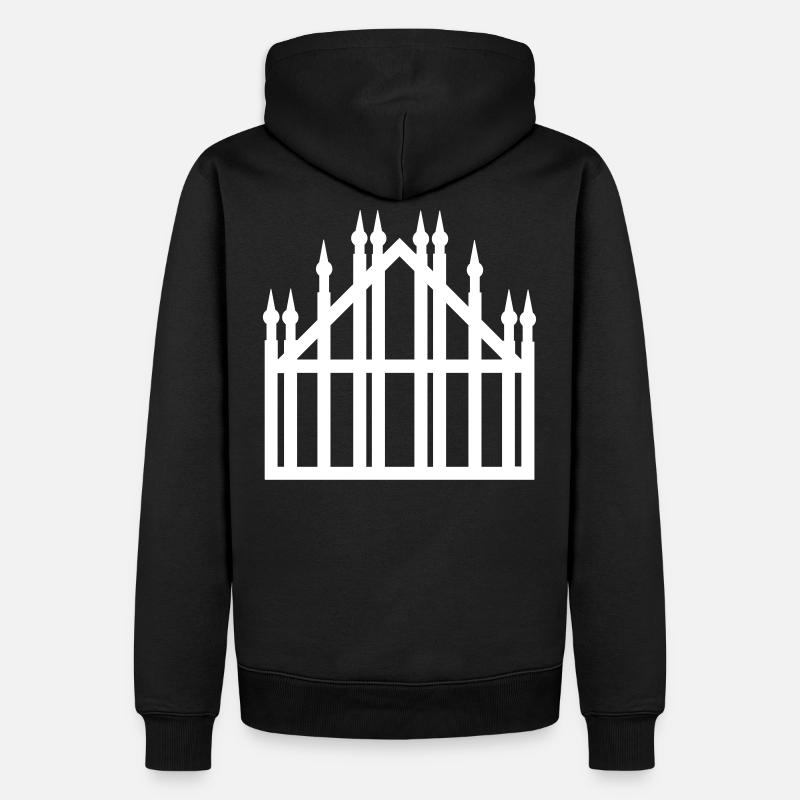 Dom von Mailand - Männer Premium Bio Hoodie - Schwarz