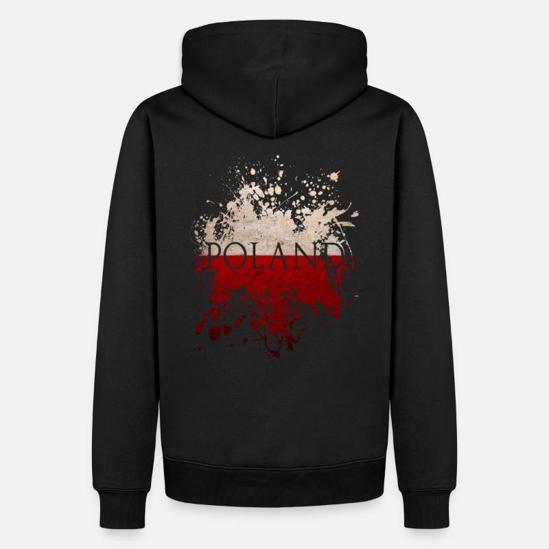 Drapeau pologne drapeau pologne - Sweat à capuche Premium bio Homme - noir