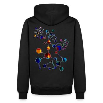 Où le chemin nous mène - patterncontest - Sweat à capuche Premium bio Homme - noir - Dos - Nico (187cm)